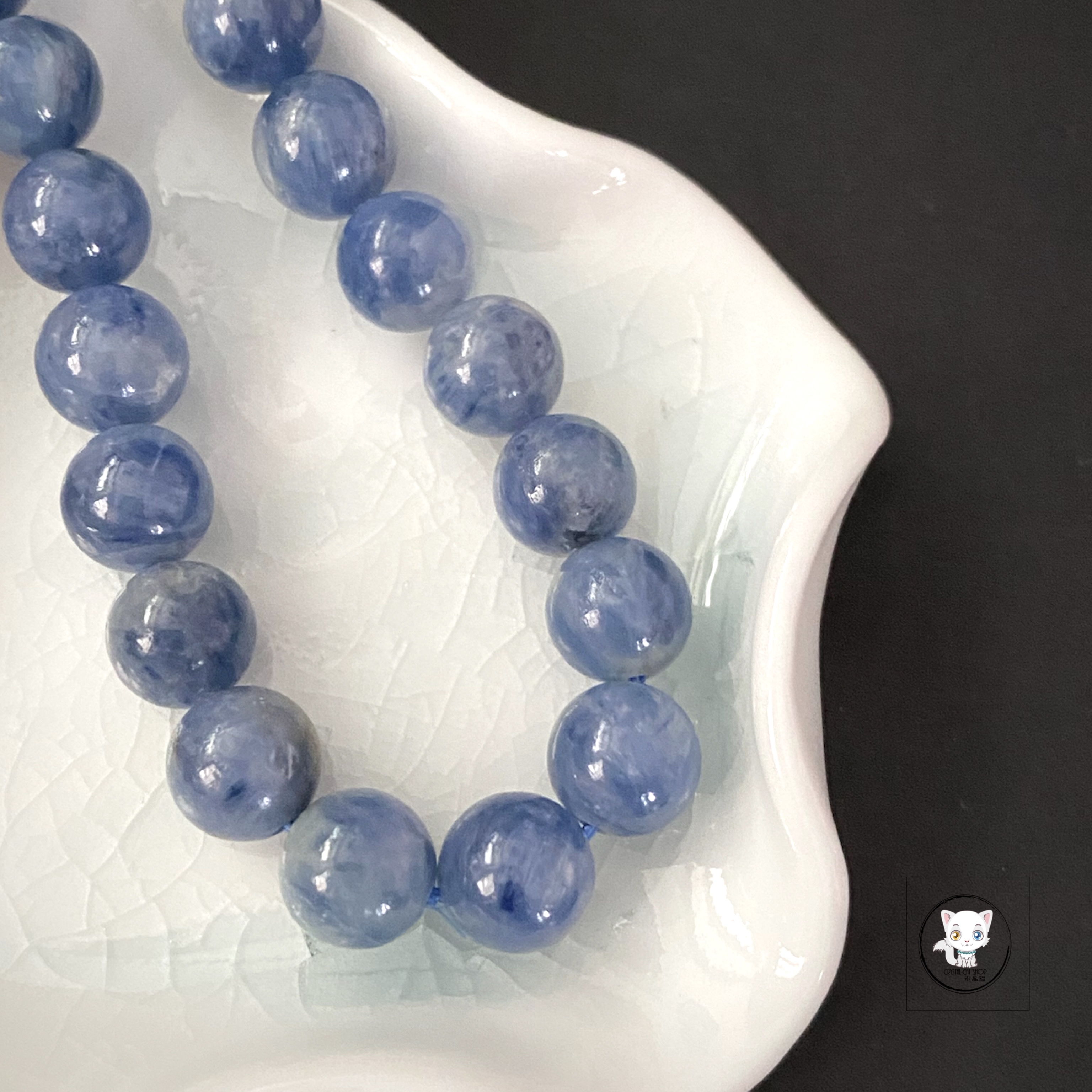 美國原色藍晶石手鏈 9mm