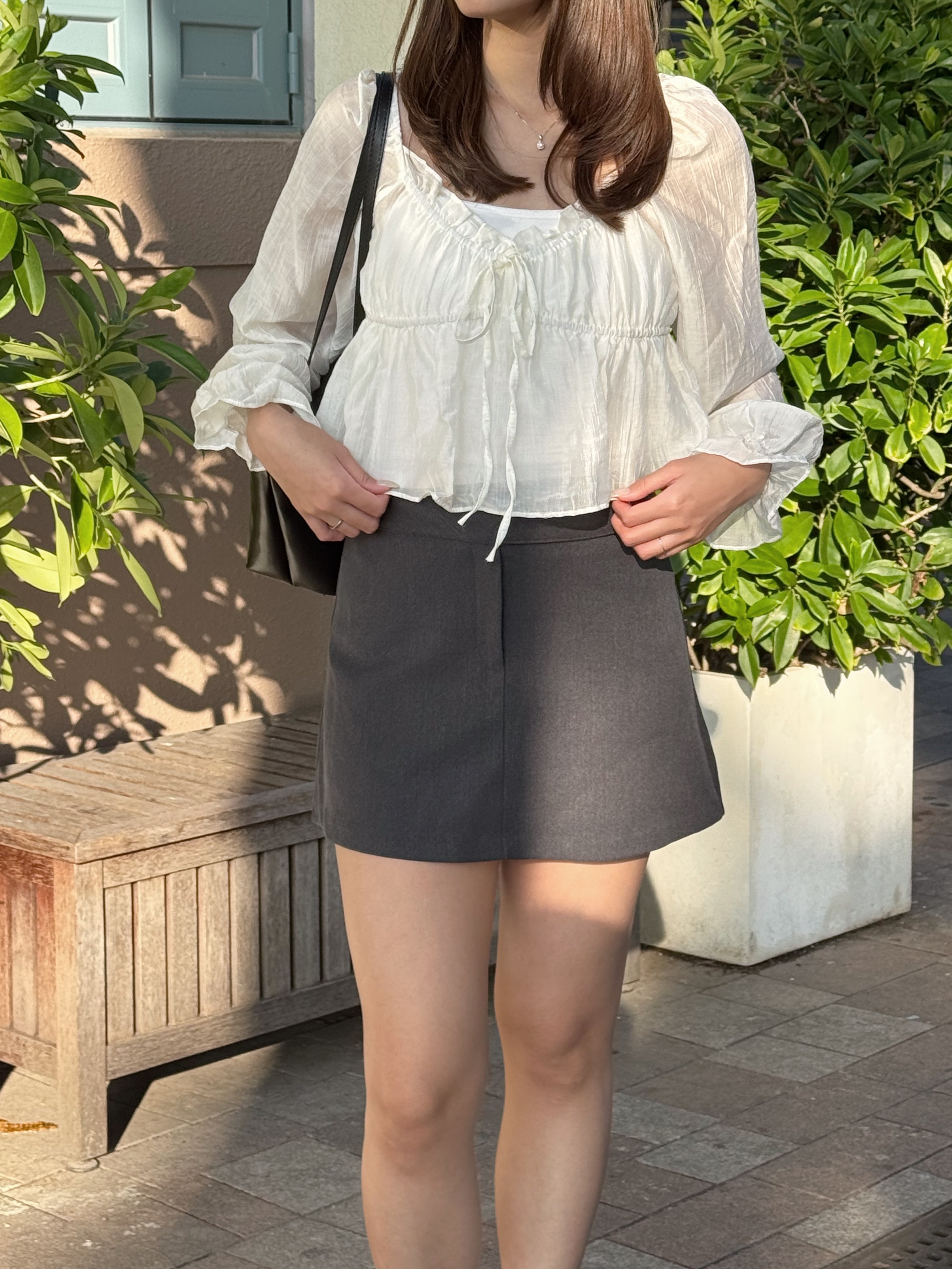 春日透透傘型長袖上衣(兩色入)