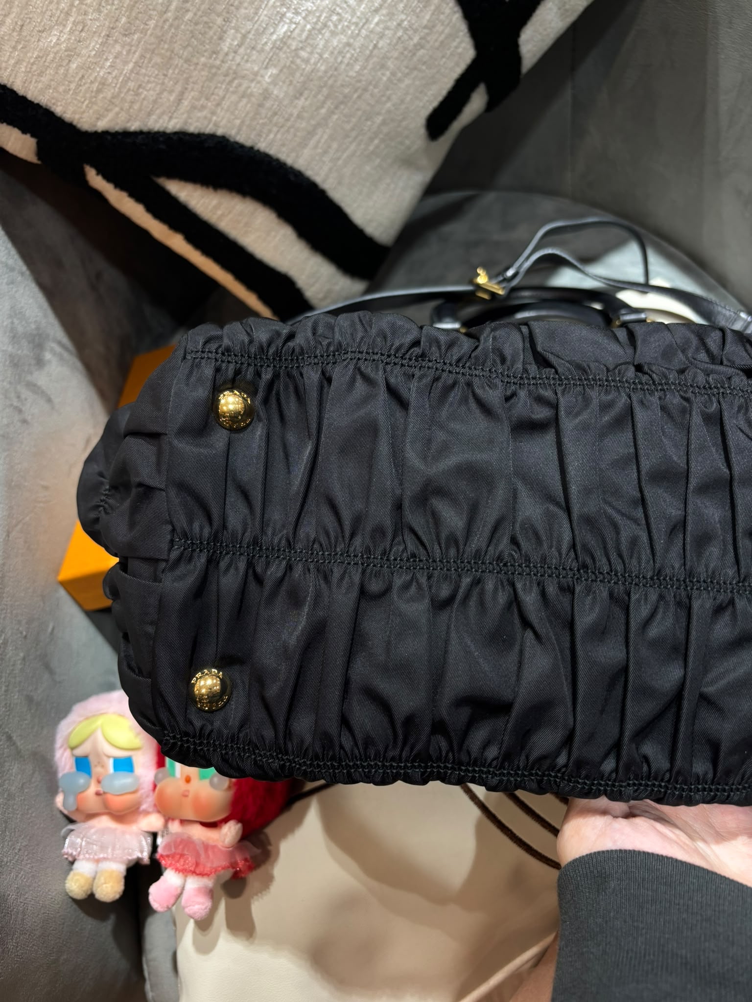 Prada Nylon Gaufre Tote Bag 2way bag 100%Authentic, 92%New ✅Dust bag