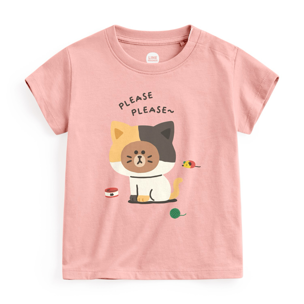 💚預訂 台灣直送💚Line Friend兩色人物動物印花親子款純棉短袖T恤