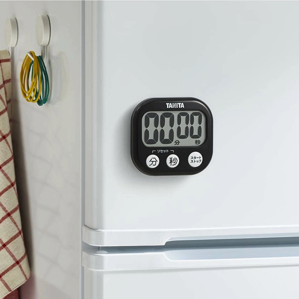 日本代購【 日本直送 Tanita 特大螢幕 大音量 附磁石及企架 超大字 計時器 Kitchen Timer Large Display TD-384 】 ﻿  