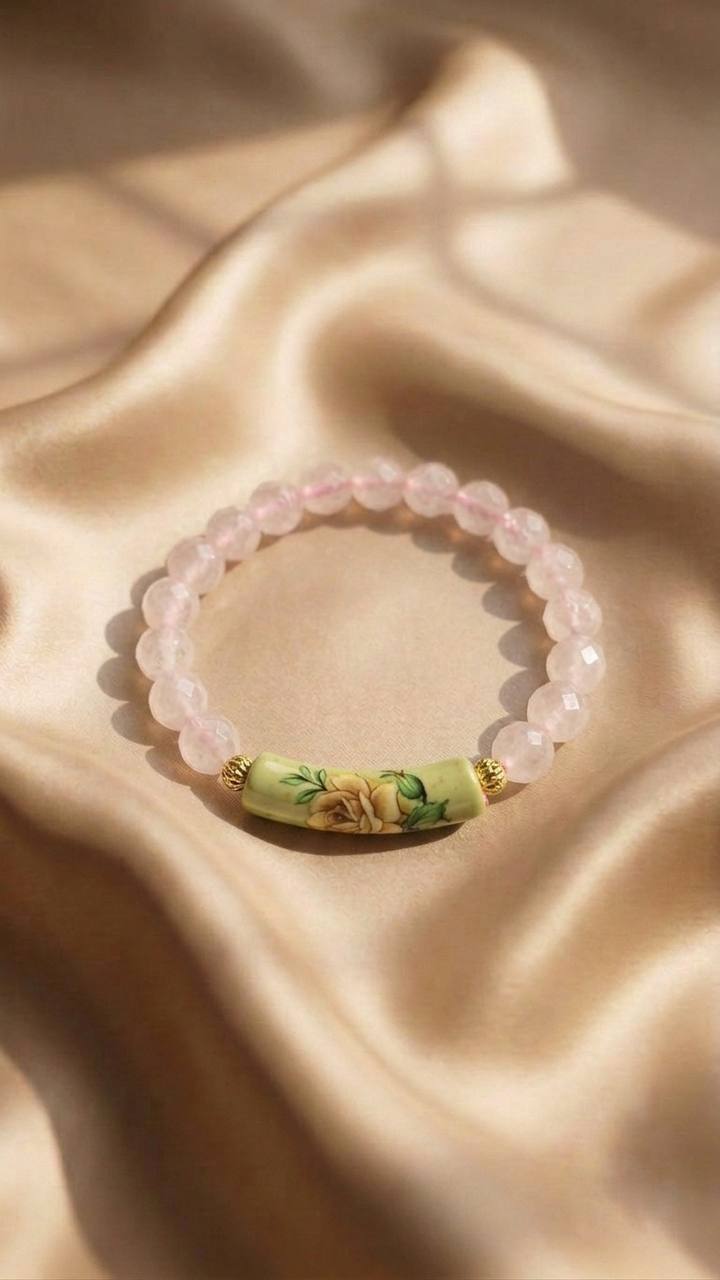 Rose Quartz Crystal Bracelet 