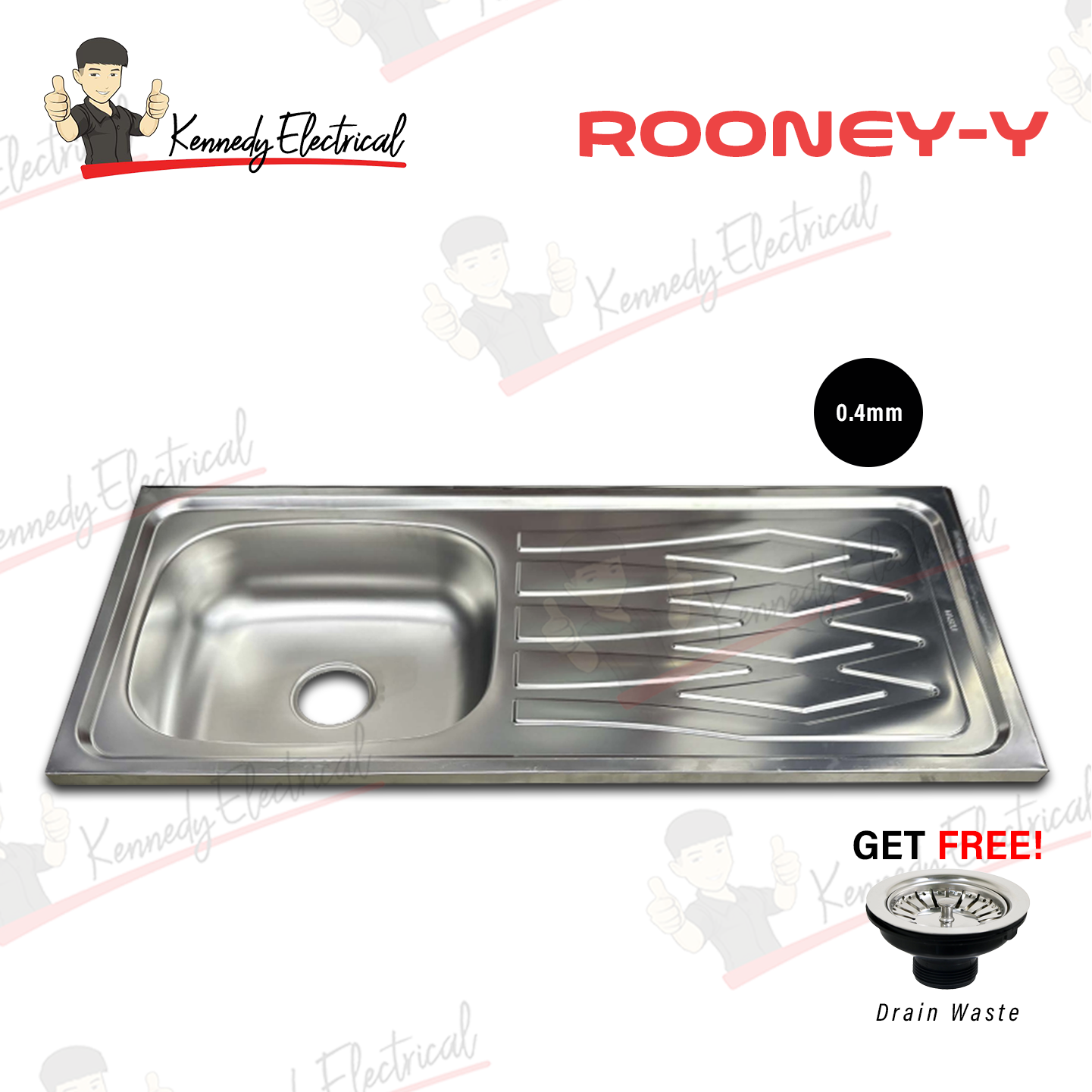 Maseli 1B1D Stainless Steel Sink (10646#) W69MSL