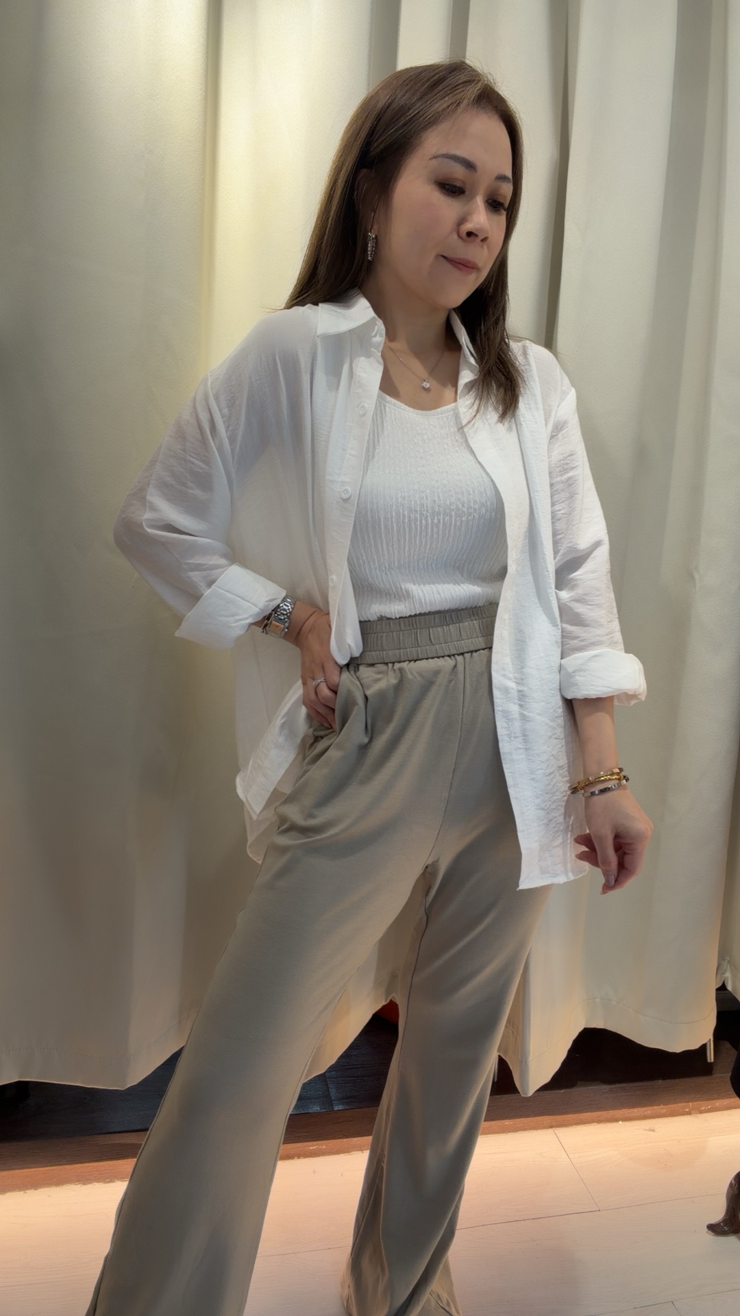 背面開叉梭織恤衫外套