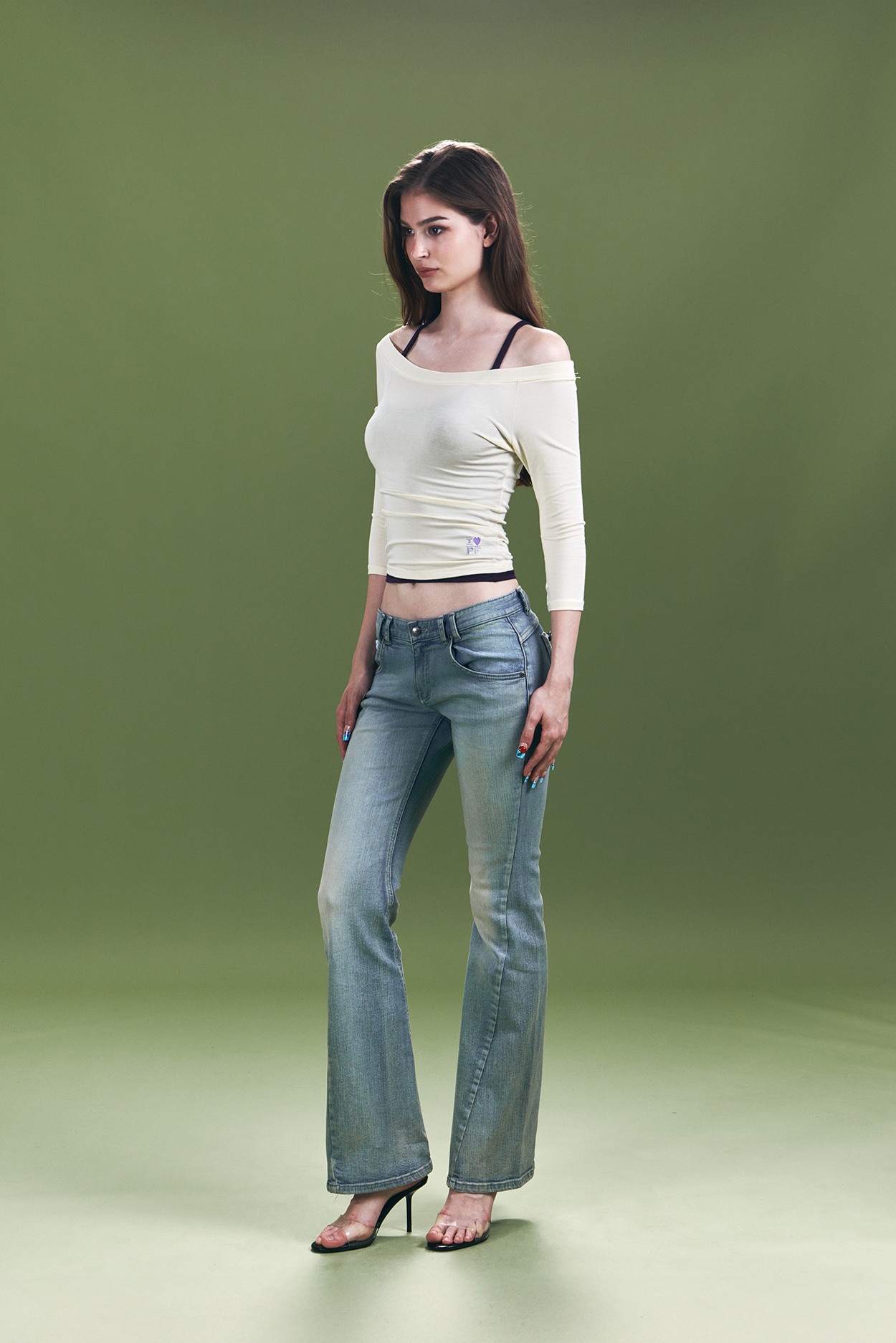 pleaseNOFOLLOW - Zed Off-Shoulder Long Sleeve Top (Lemon)