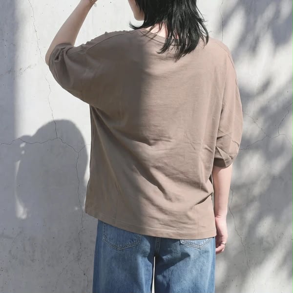 立領前扣涼感寬鬆襯衫