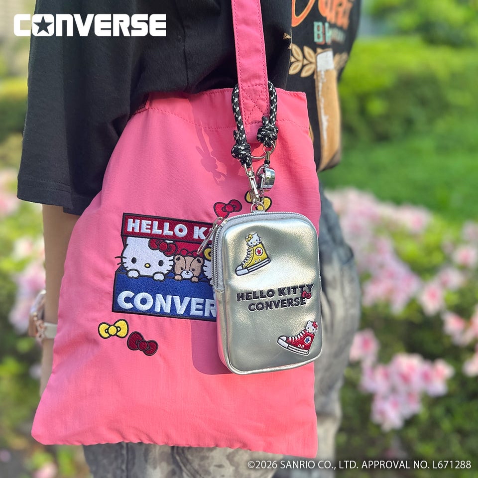 🎀【預訂】CONVERSE × Kitty Reel Pouch