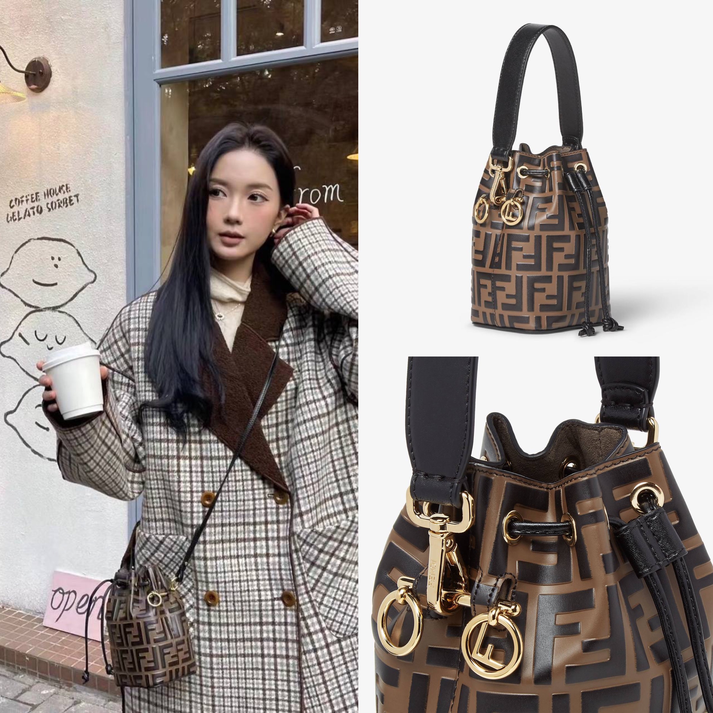 限時優惠‼️訂貨📮Fendi 經典Mon Tresor 水桶袋 Size 18x12x10cm 有斜孭肩帶