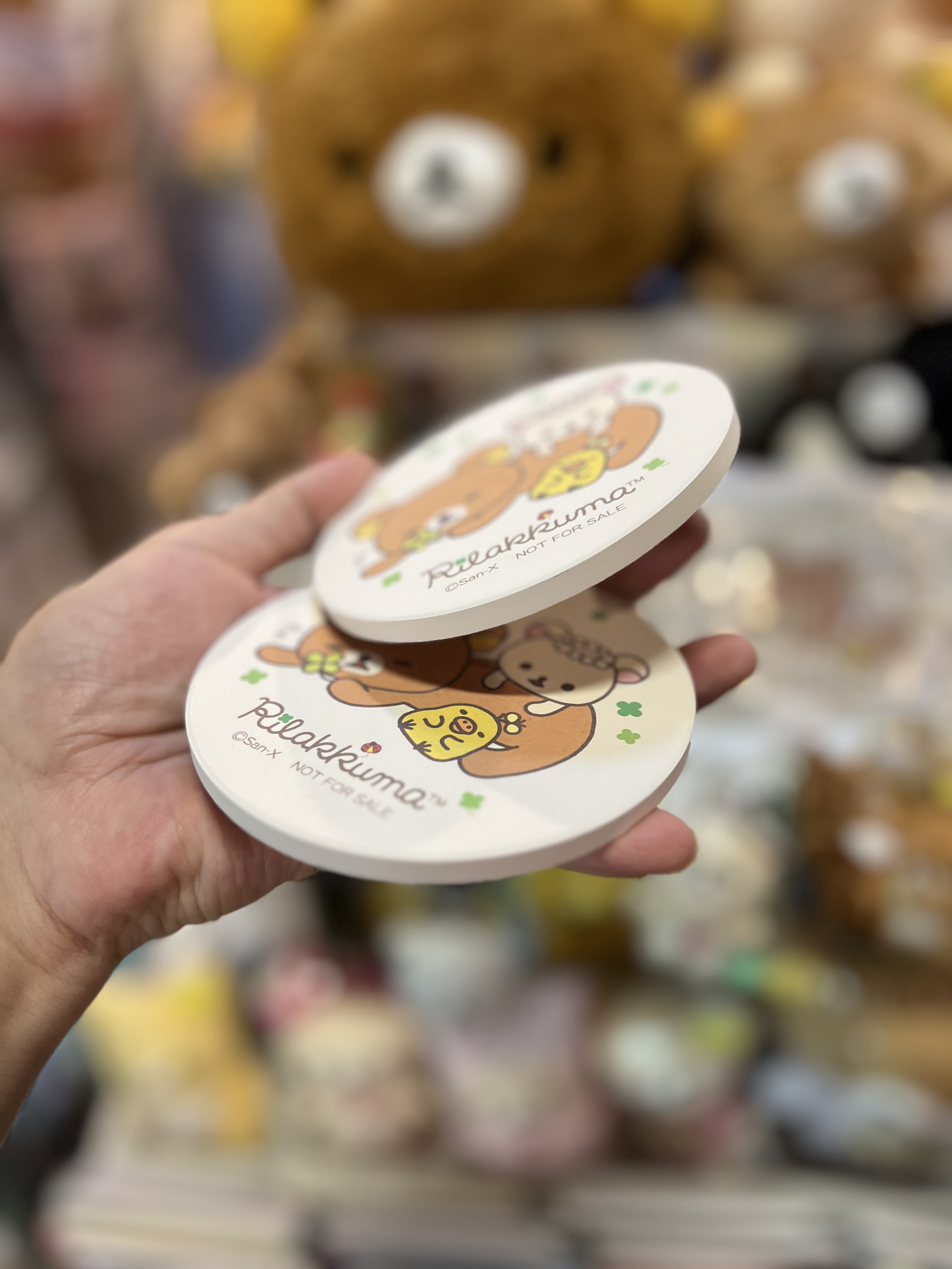 《現貨》全新日本專店限定Rilakkuma四葉草系列杯墊