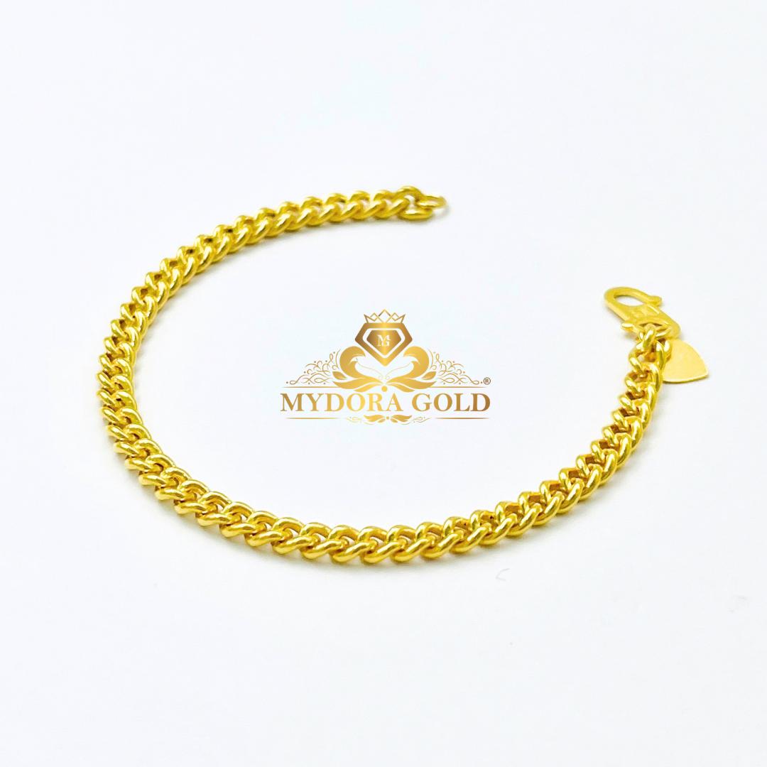 MYDORA Rantai Tangan Gajah Kait Licin l EMAS 916/22K