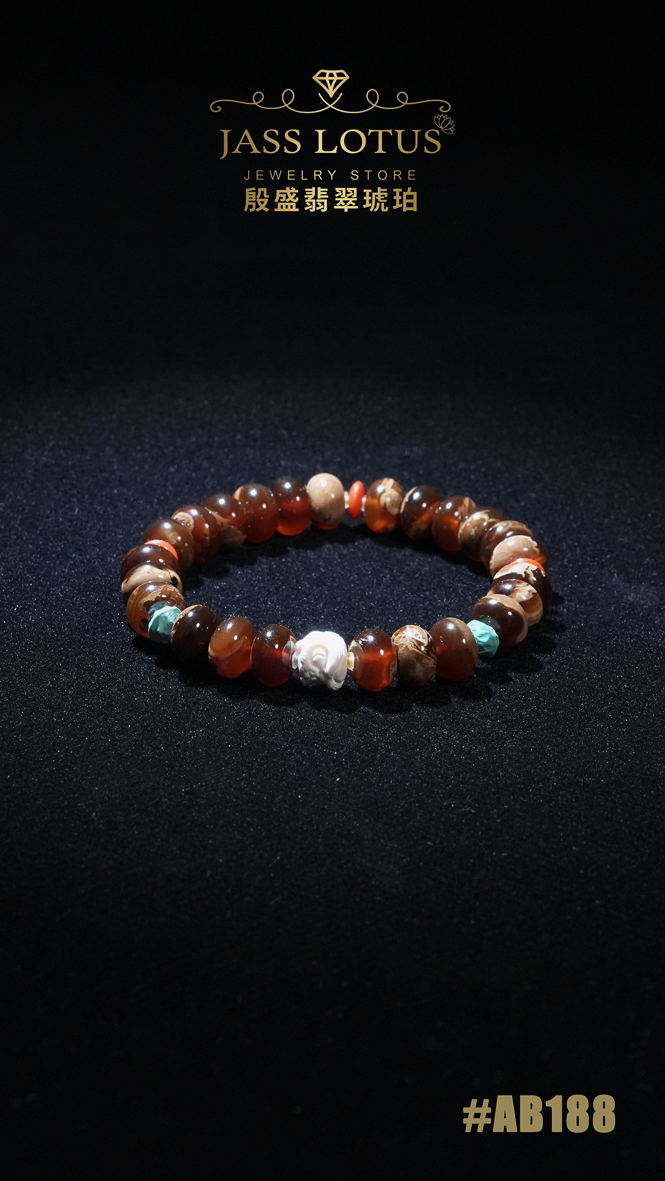 根蜜溶洞珀鼓珠DIY手串