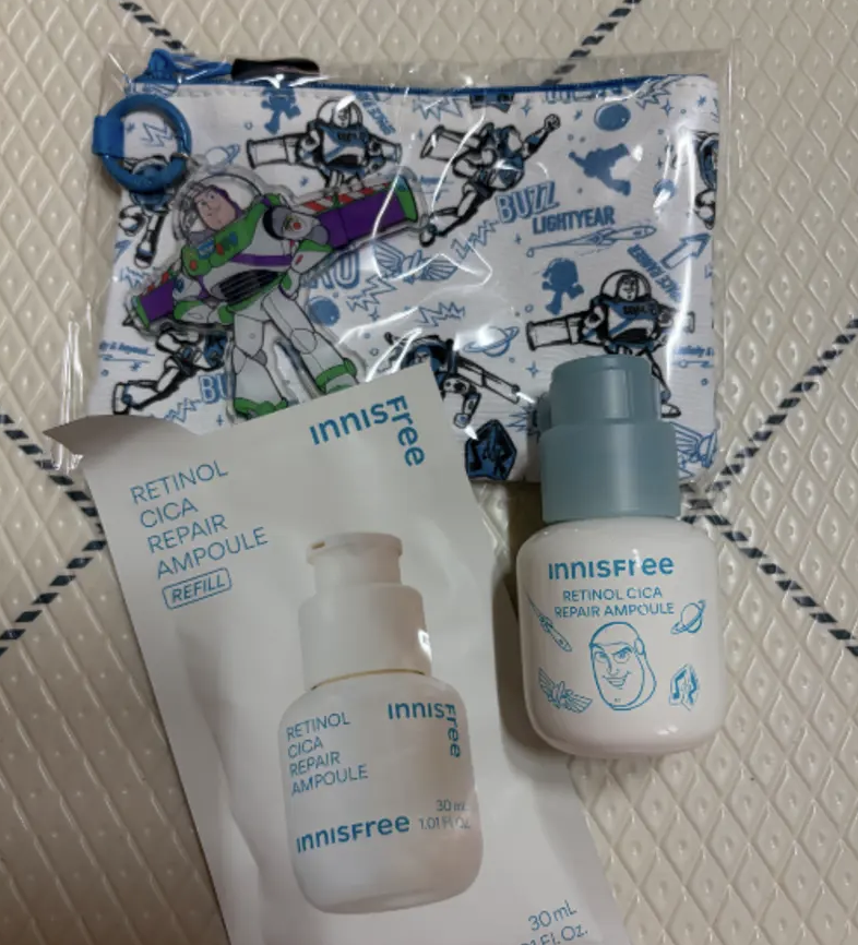 淨膚去印｜韓國 innisfree X Toy Story A醇積雪草 速效淨肌修護精華 1+1 +送收納袋｜Retinol Cica Repair Ampoule 