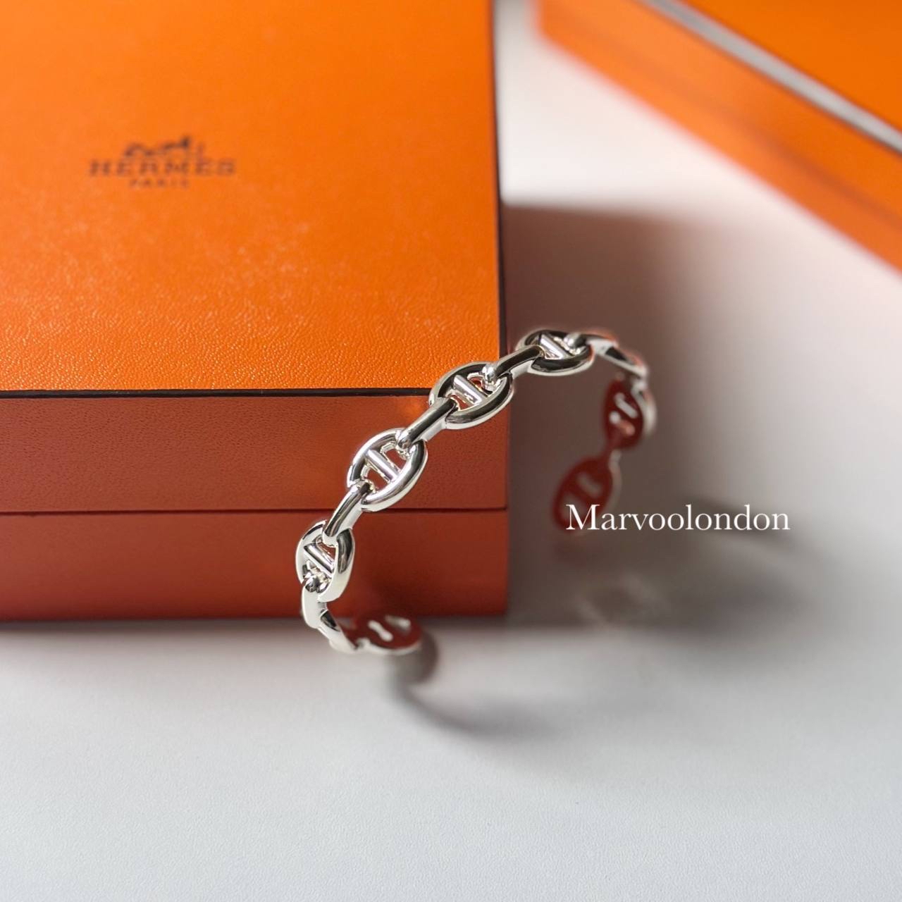 配貨價出✨Hermes 925 純銀 豬鼻手鈪