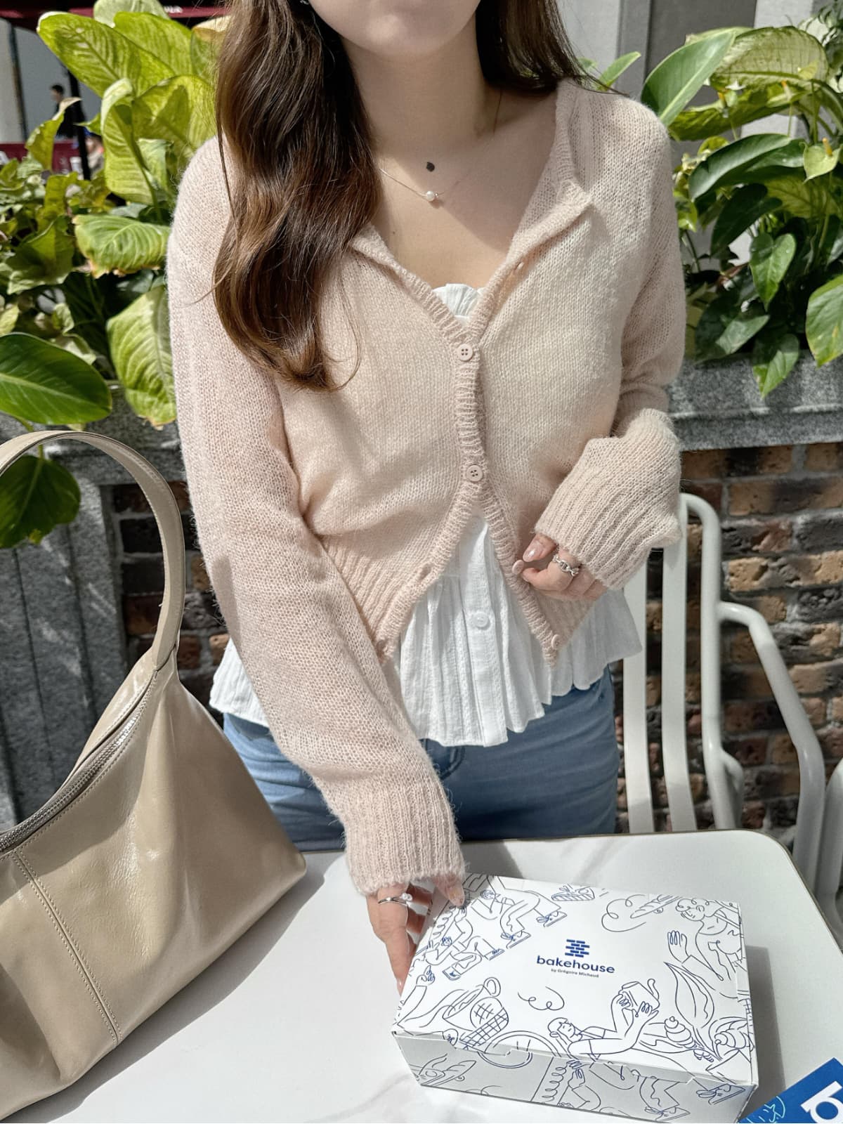 【日常甜美】荷葉邊拼接吊帶上衣