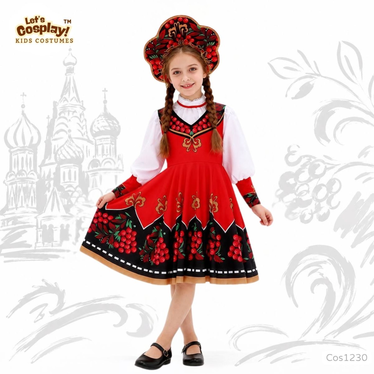 俄羅斯女童民族服裝 Russia Girl Costume International Day 角色扮演