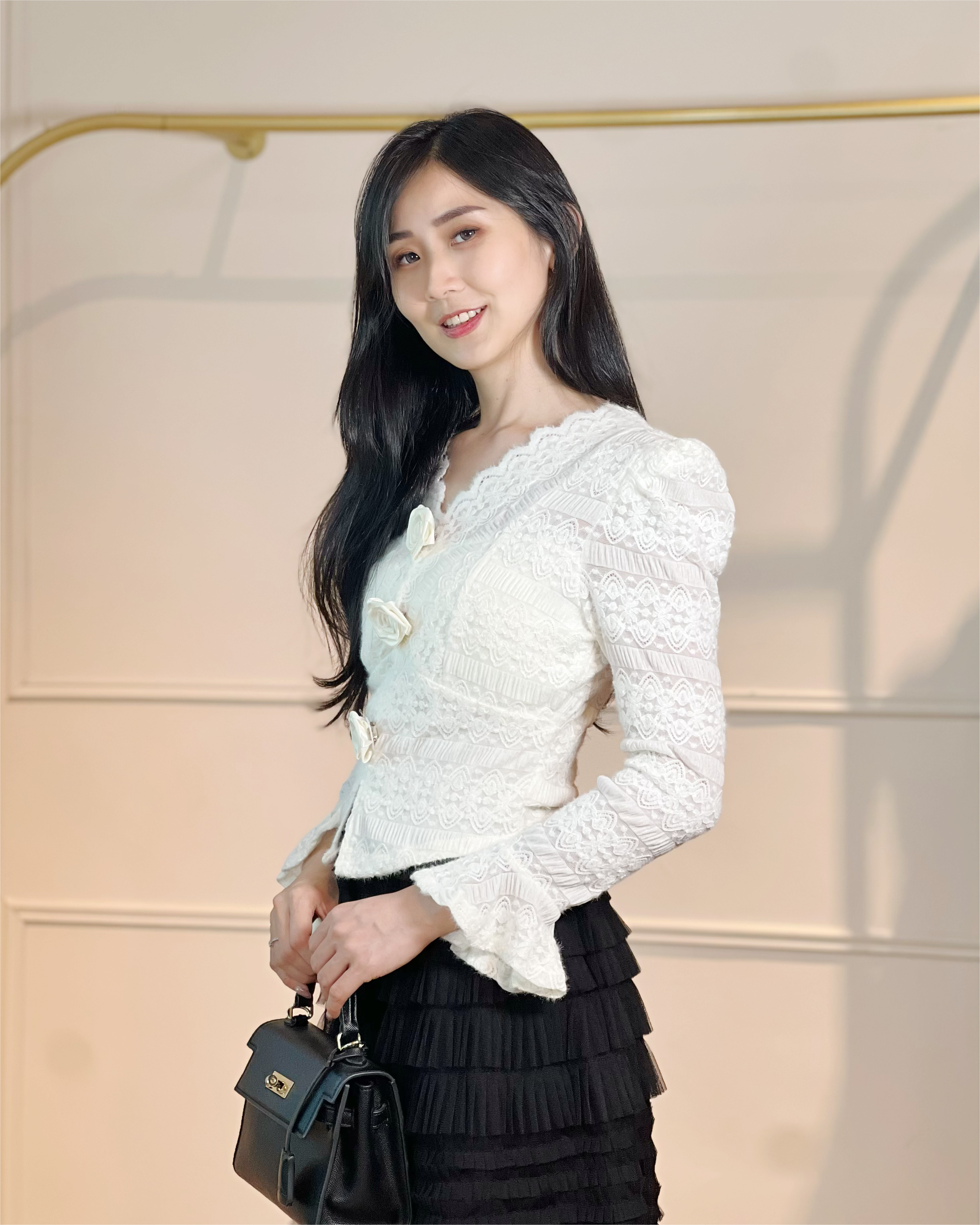 5076 Camille Vintage Lace Top