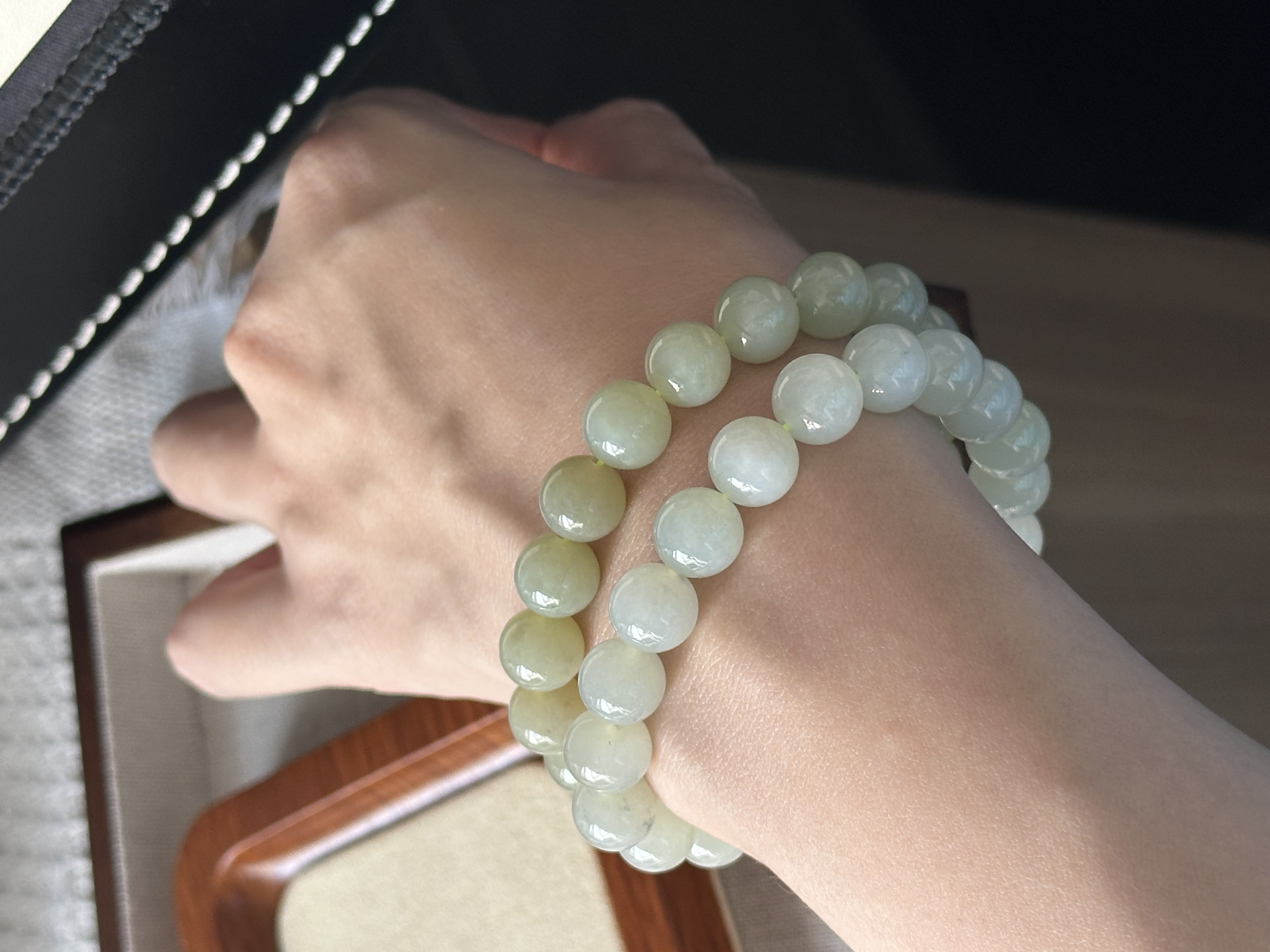 晴水和田玉 ｜ Hetian Jade 9.8mm