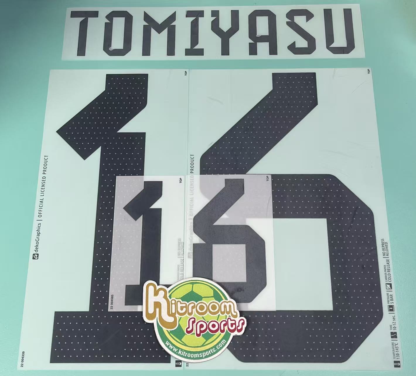 2022 Japan Away Nameset #16 TOMIYASU
