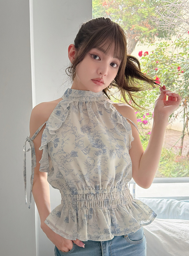 花紋蝴蝶結上衣[tg965a]