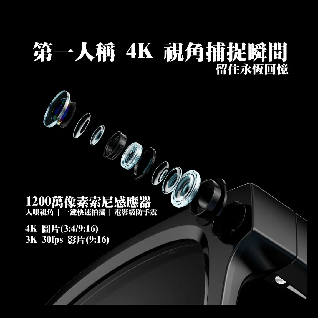 Rokid AI Glasses Neo | 智能眼鏡 | AI 語音助手 + 12MP 拍攝眼鏡 | 38.5g 超輕量