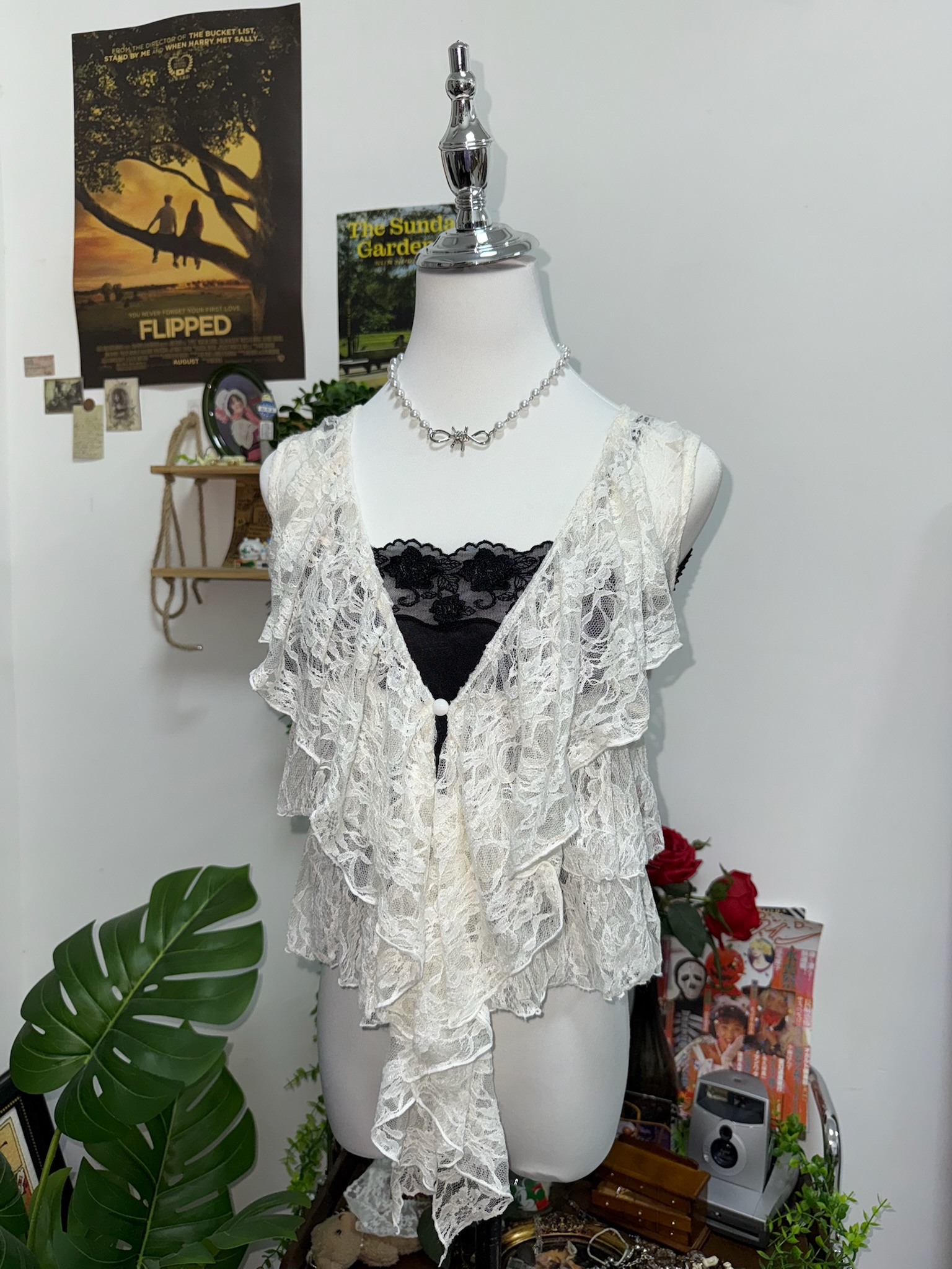 Romantic Lace Ruffles Layer Outer