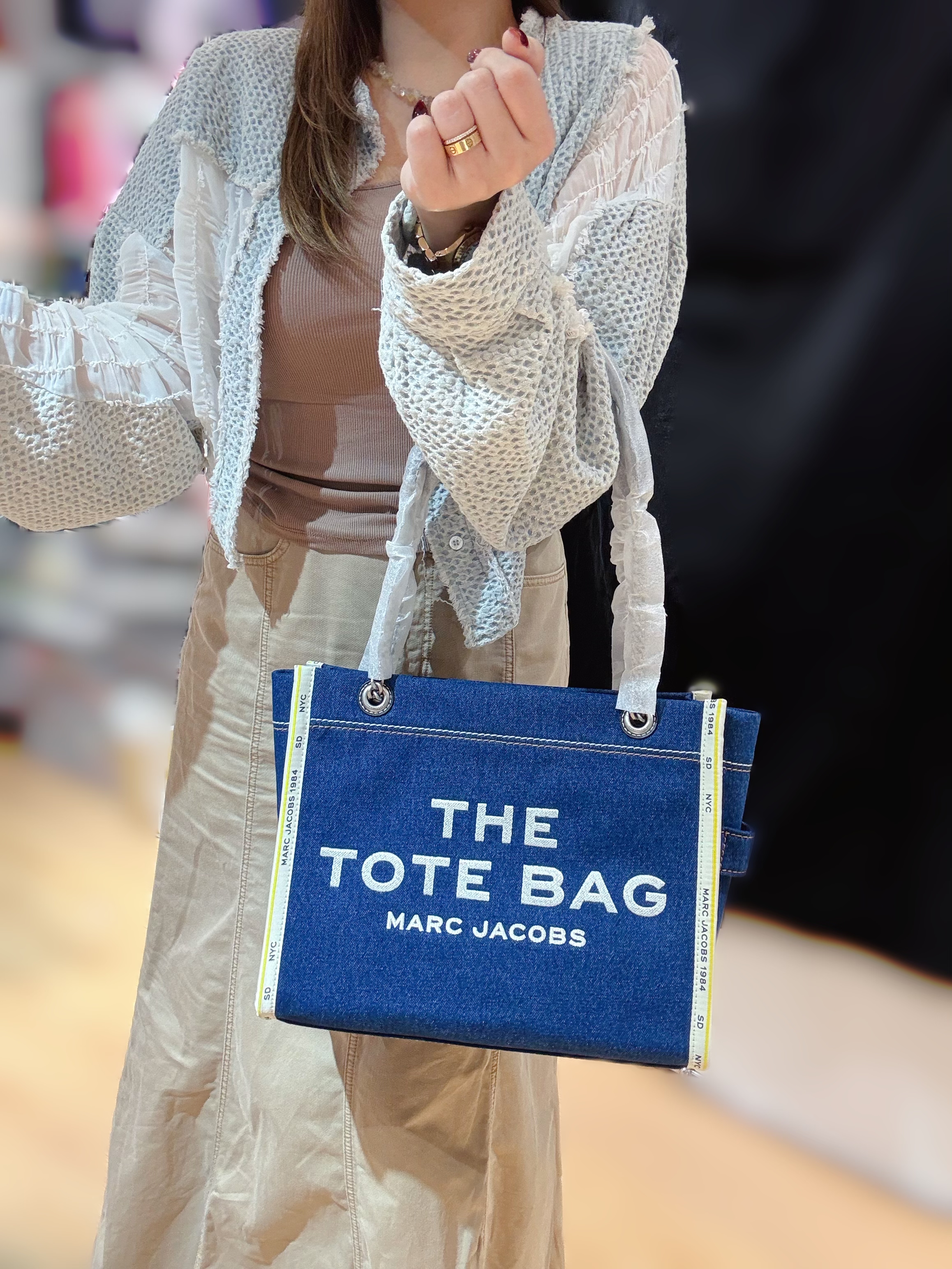 Marc jacobs chain tote M denim