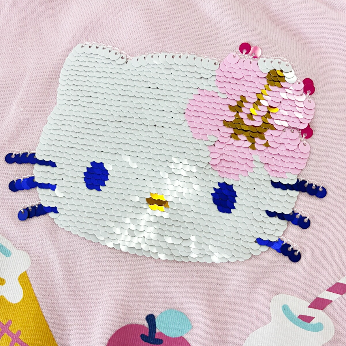 🆕【⭐訂購⭐】  日本直送🌀#Sanrio 閃閃珠片荷葉袖 tee🌀[PLDA-0026] [260417]