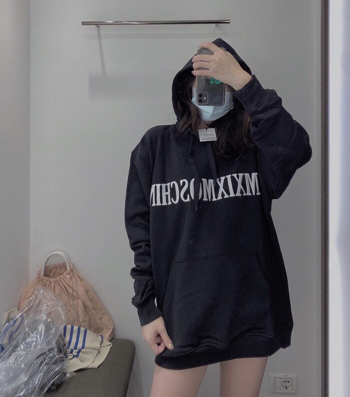 Moschino 刺繡字母logo連帽衛衣 