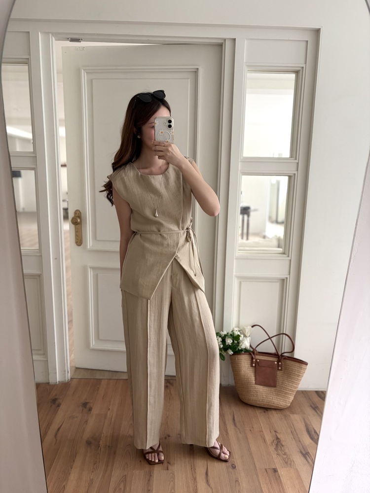 The Fine Linen Summer Set (Beige)