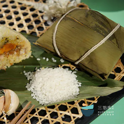 [三點水料理] 非糯米 ~ 農家雪菜鹹肉玻璃肉粳米粽  300g