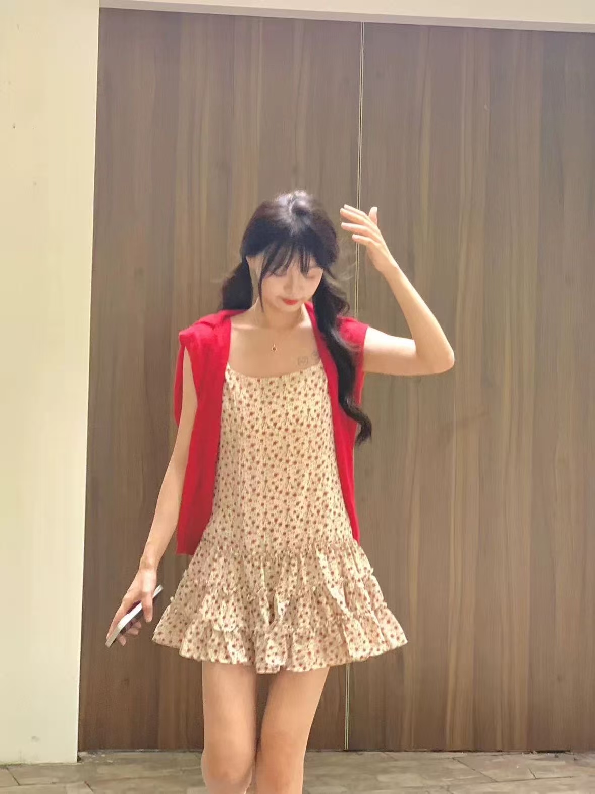 DR382田园风碎花短裙