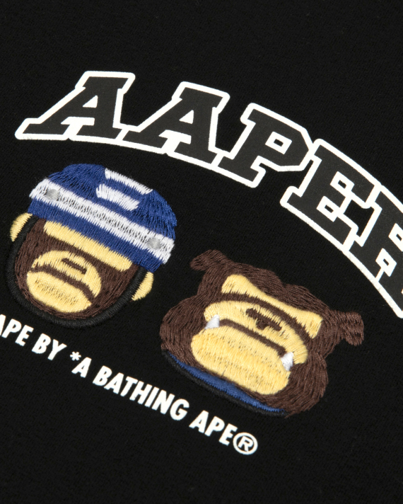 AAPE AAPER embroidered hooded baseball jacket (D395XXR)