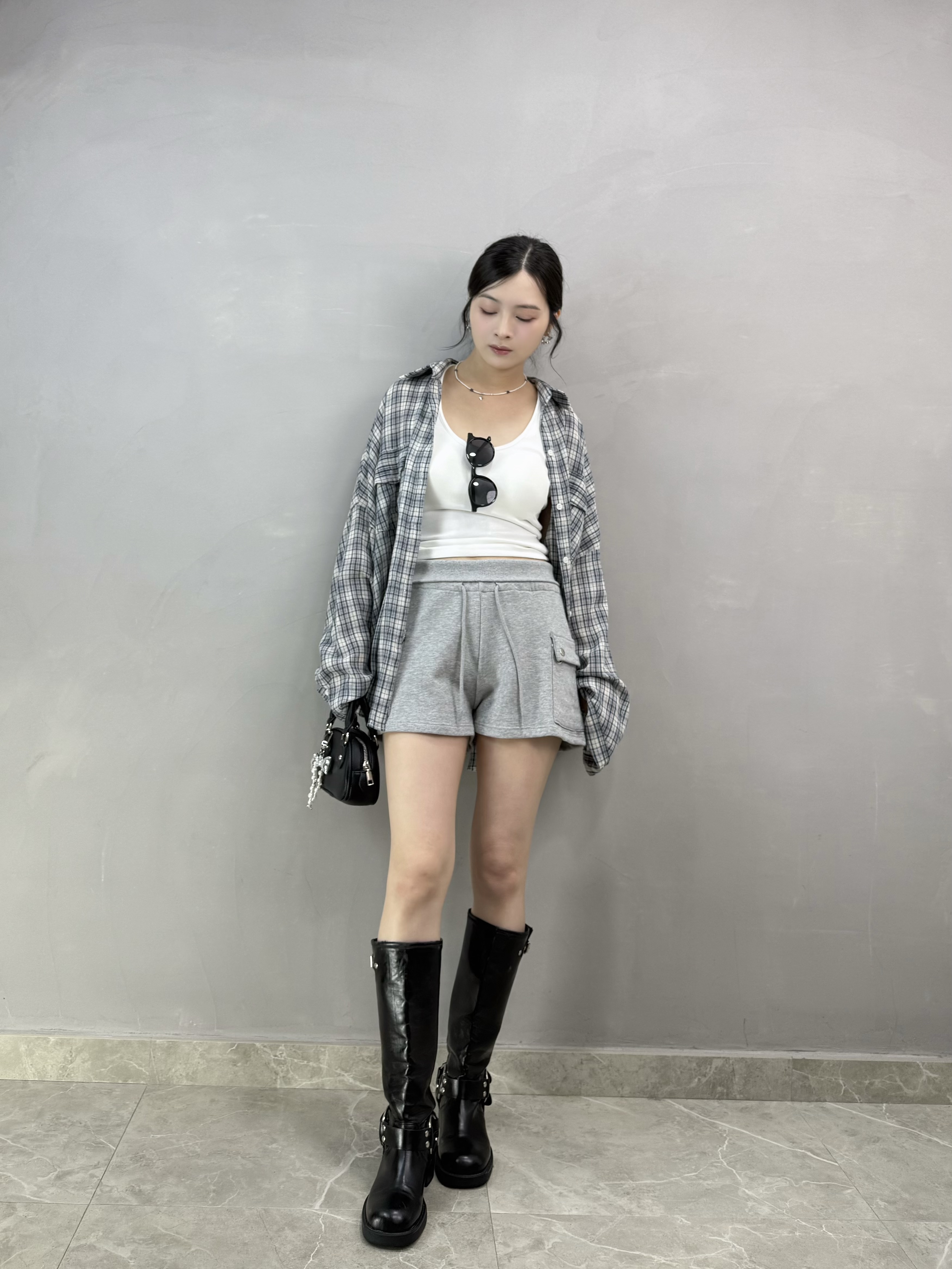 A06 反腰側袋棉短褲