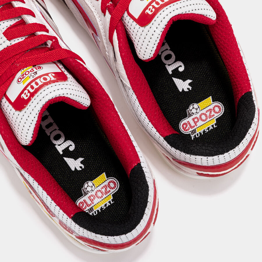 Futsal Shoes Top Flex 26 Indoor El Pozo White Red