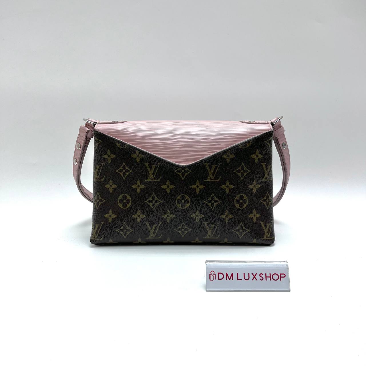 LV Monogram Epi Saint Michel Rose Ballerine Shoulder Bag 