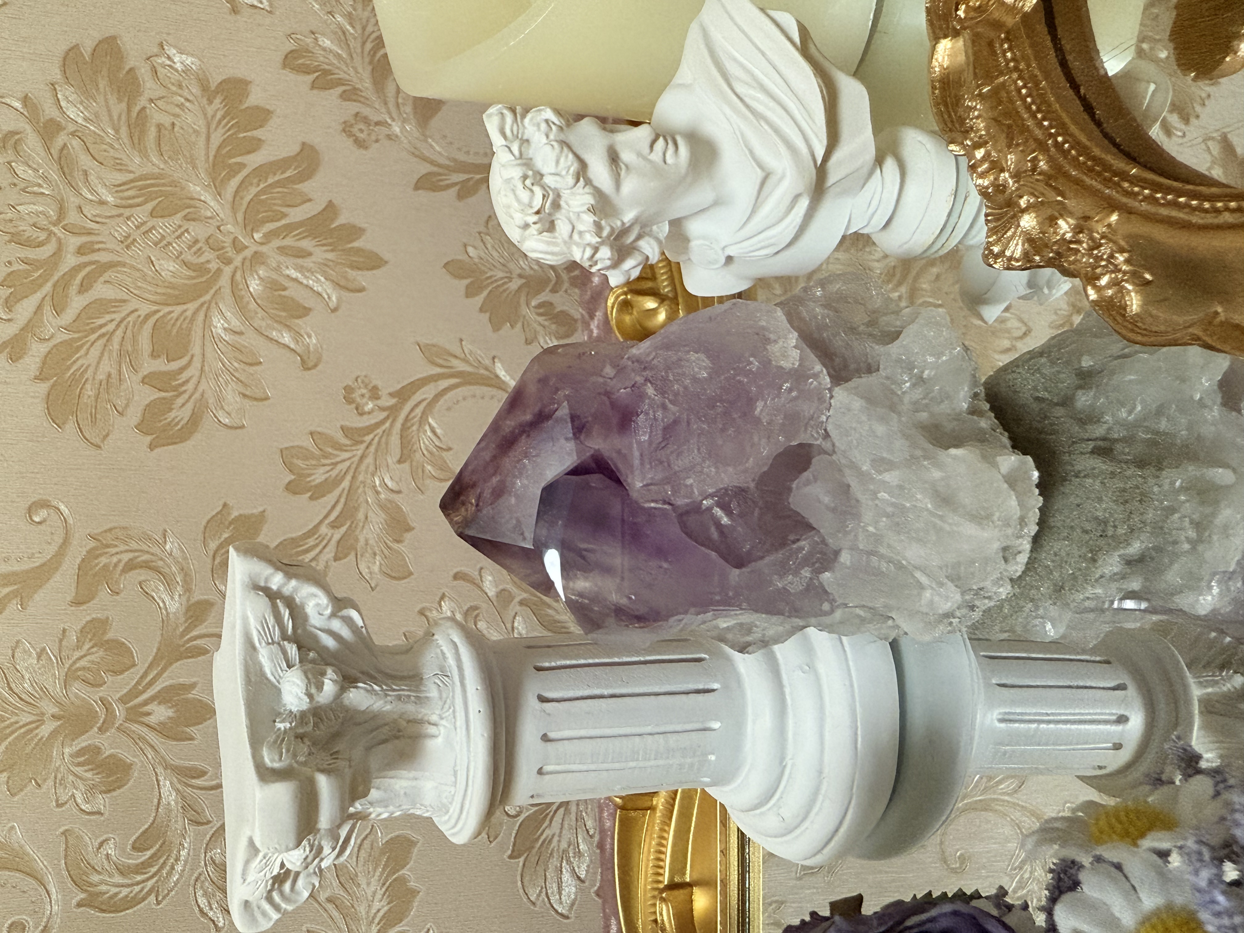 正宗巴西 ‧ 教堂風紫幻影原礦晶簇