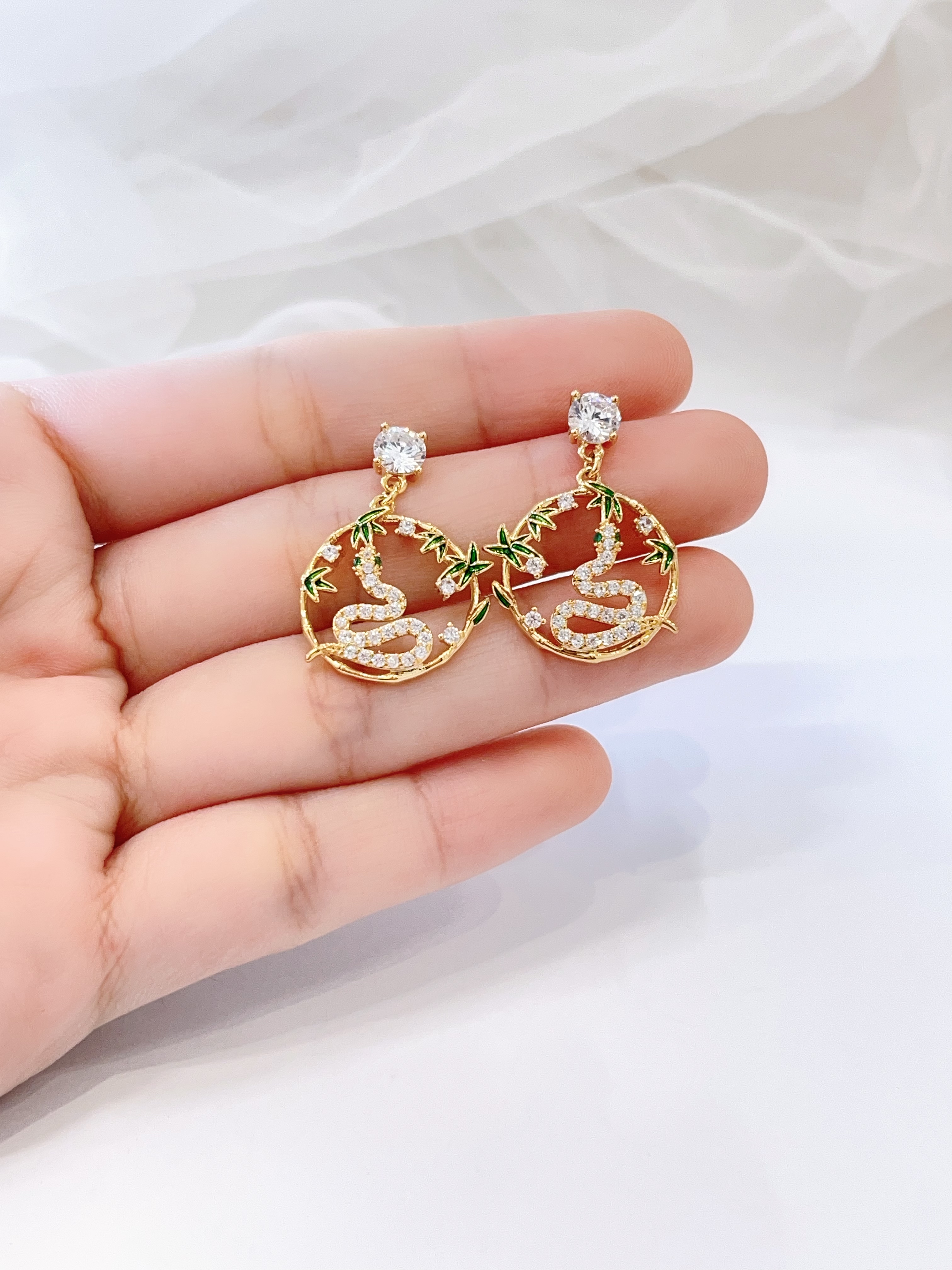 小草边框设计古风耳环