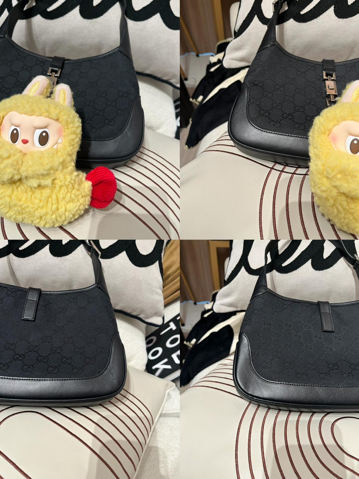 Gucci Jackie Shoulder Bag hobo noir 100%Authentic,95%new✅dust bag 