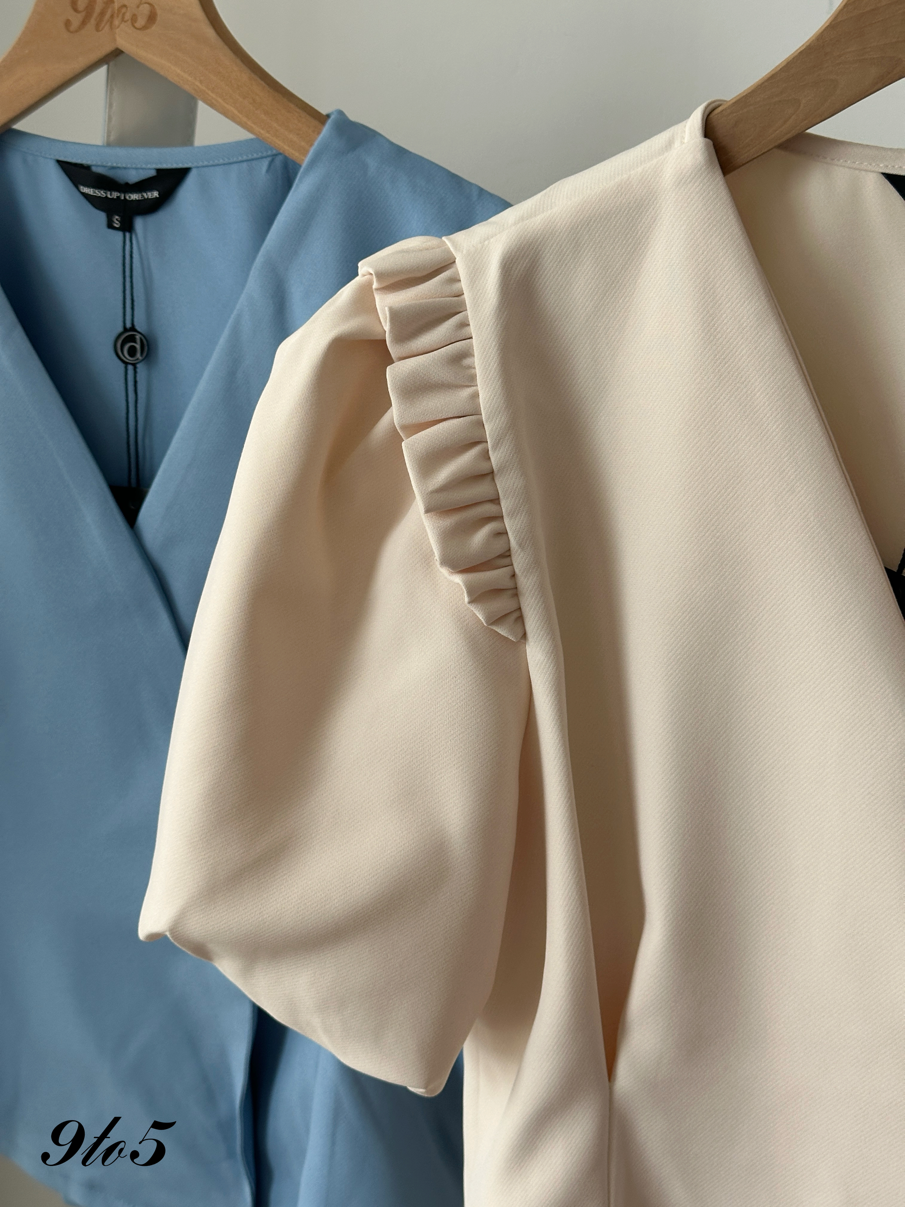 T4143 Ruffle Puff Sleeve Top - 4 Colors 