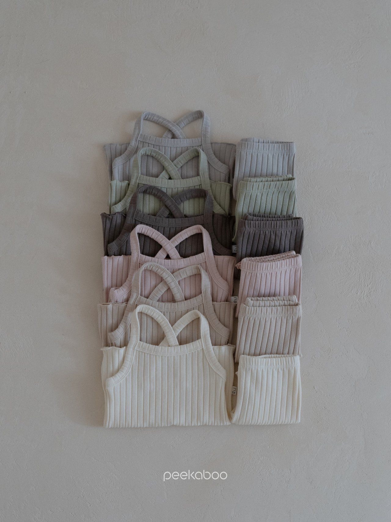 Peekaboo | Homewear set (Mint /Light beige M85-95)