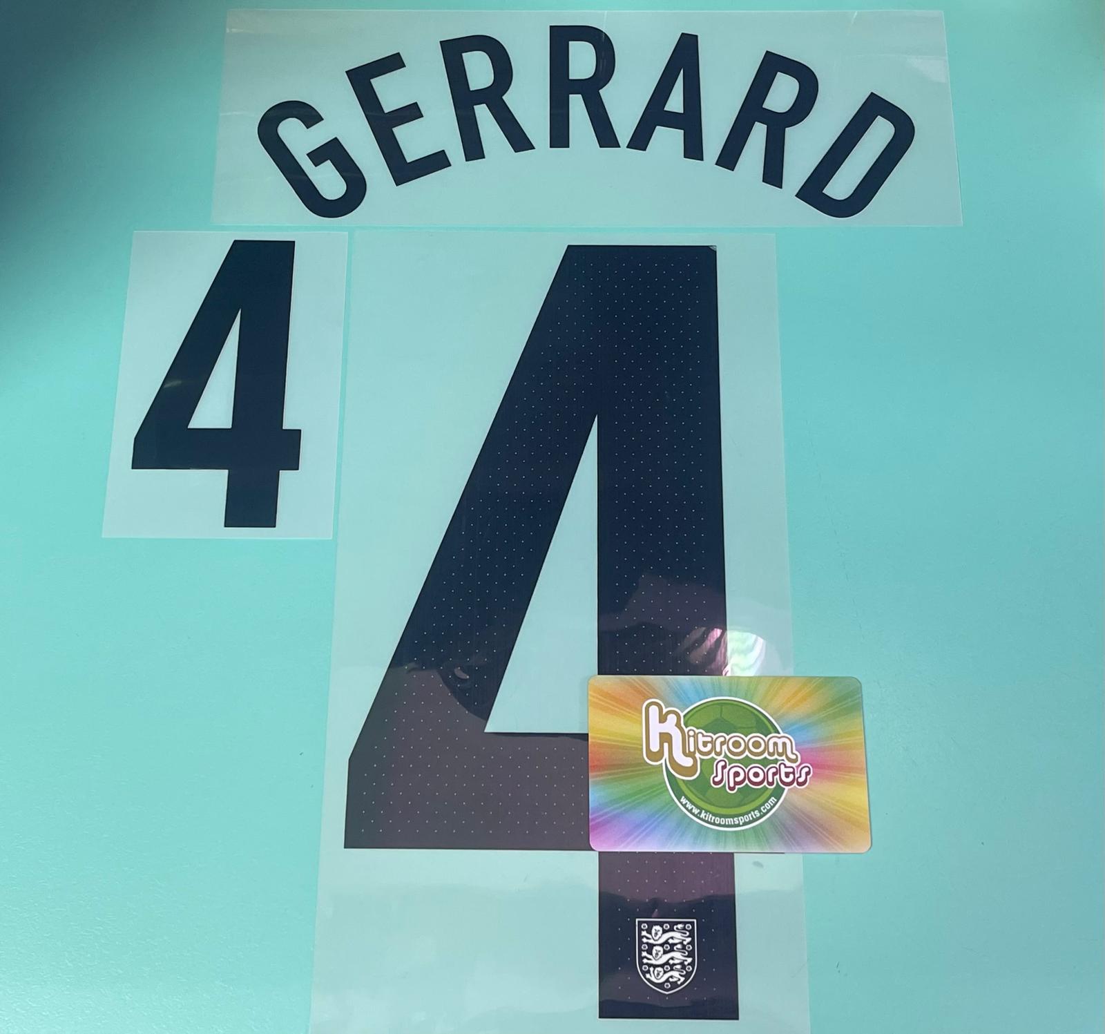 2013 England 150th Home Nameset #4 GERRARD