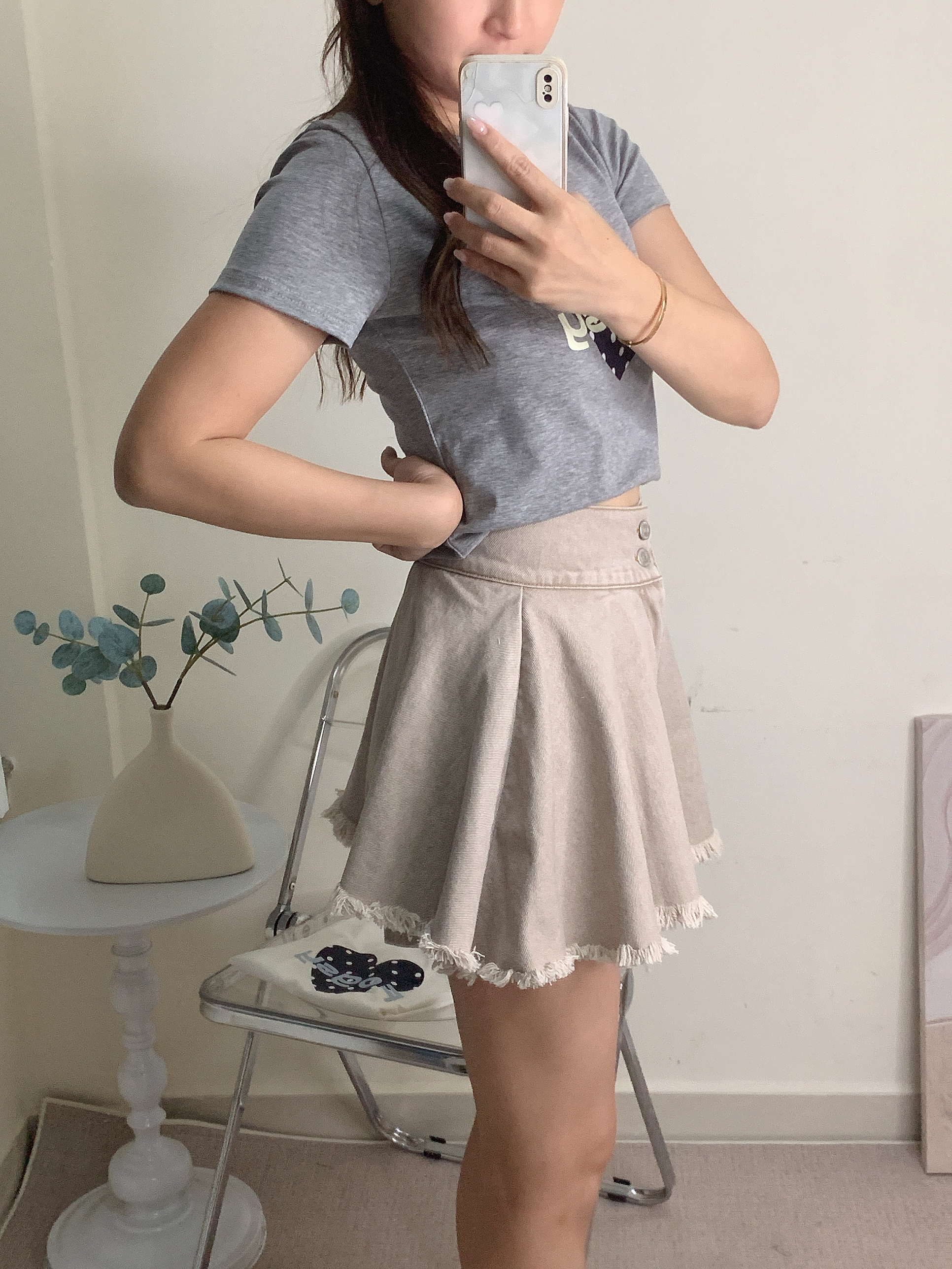 《 預購 》KR🇰🇷Soso邊牛仔裙