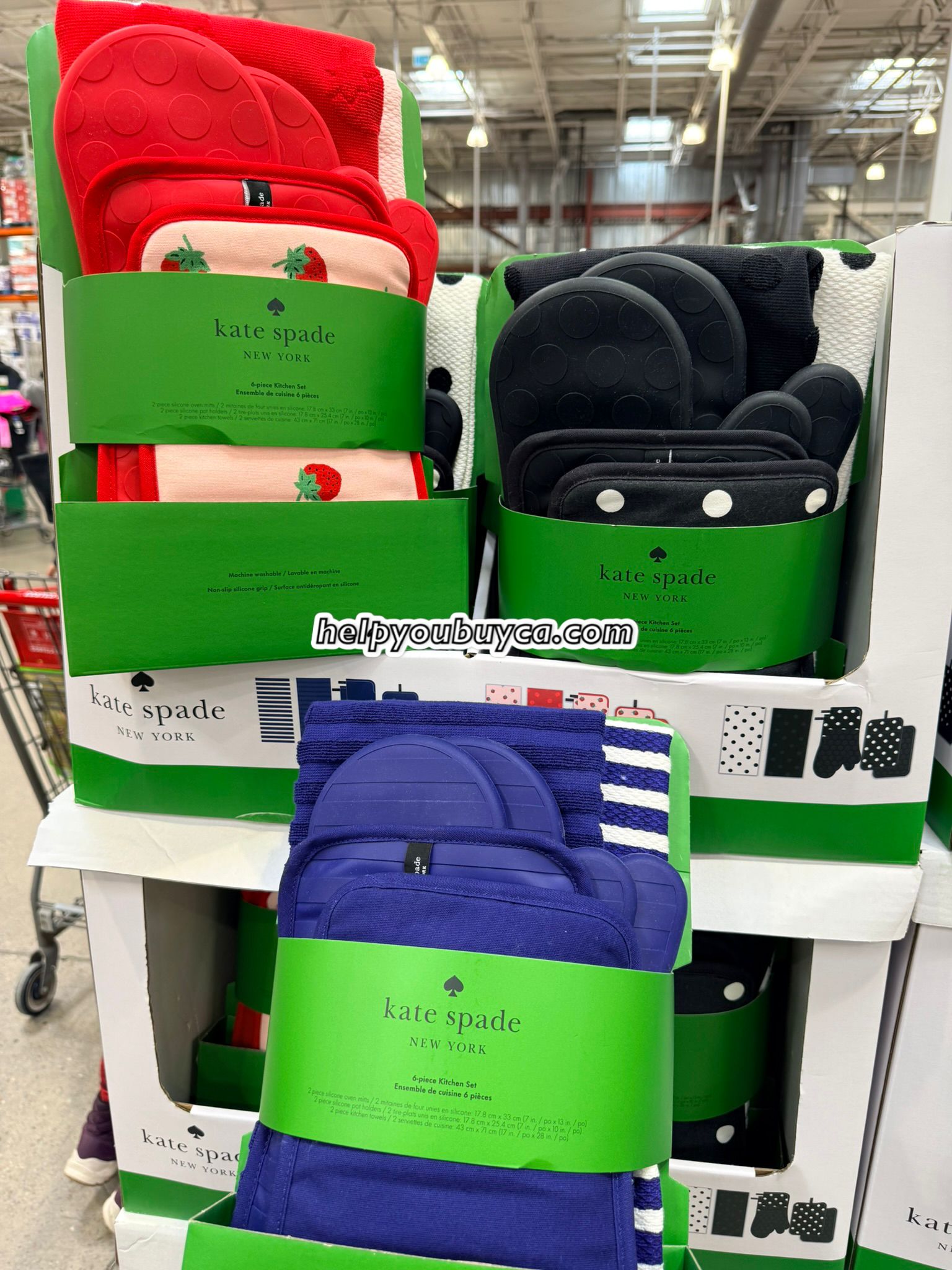 【入伙送禮首選】Kate Spade 廚房精品套裝 - 隔熱手套 + 隔熱墊 + 純棉毛巾