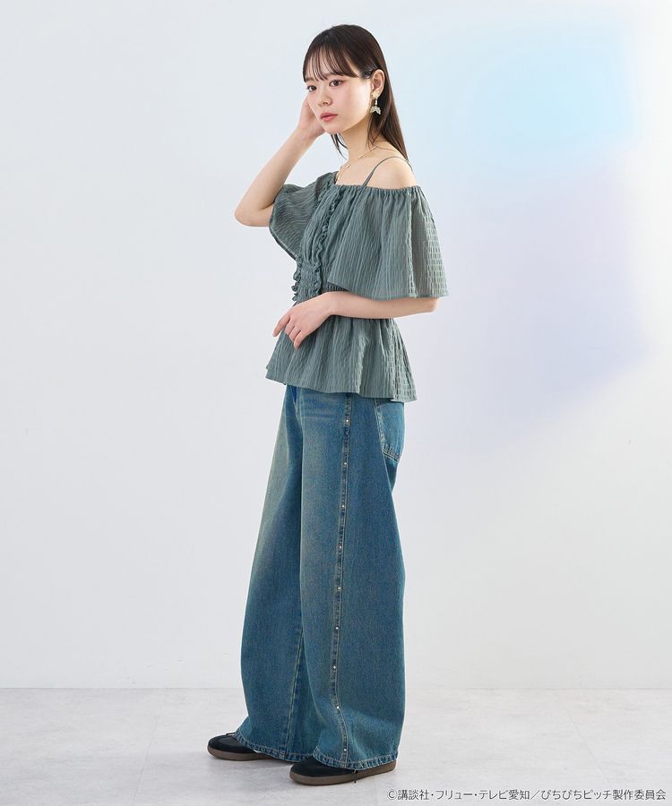 《Pre-Order》2-Way Shirred Blouse 兩穿皺褶上衣｜唱K小魚仙 Pichi Pichi Pitch X earth Japan Label (26PP07-P)