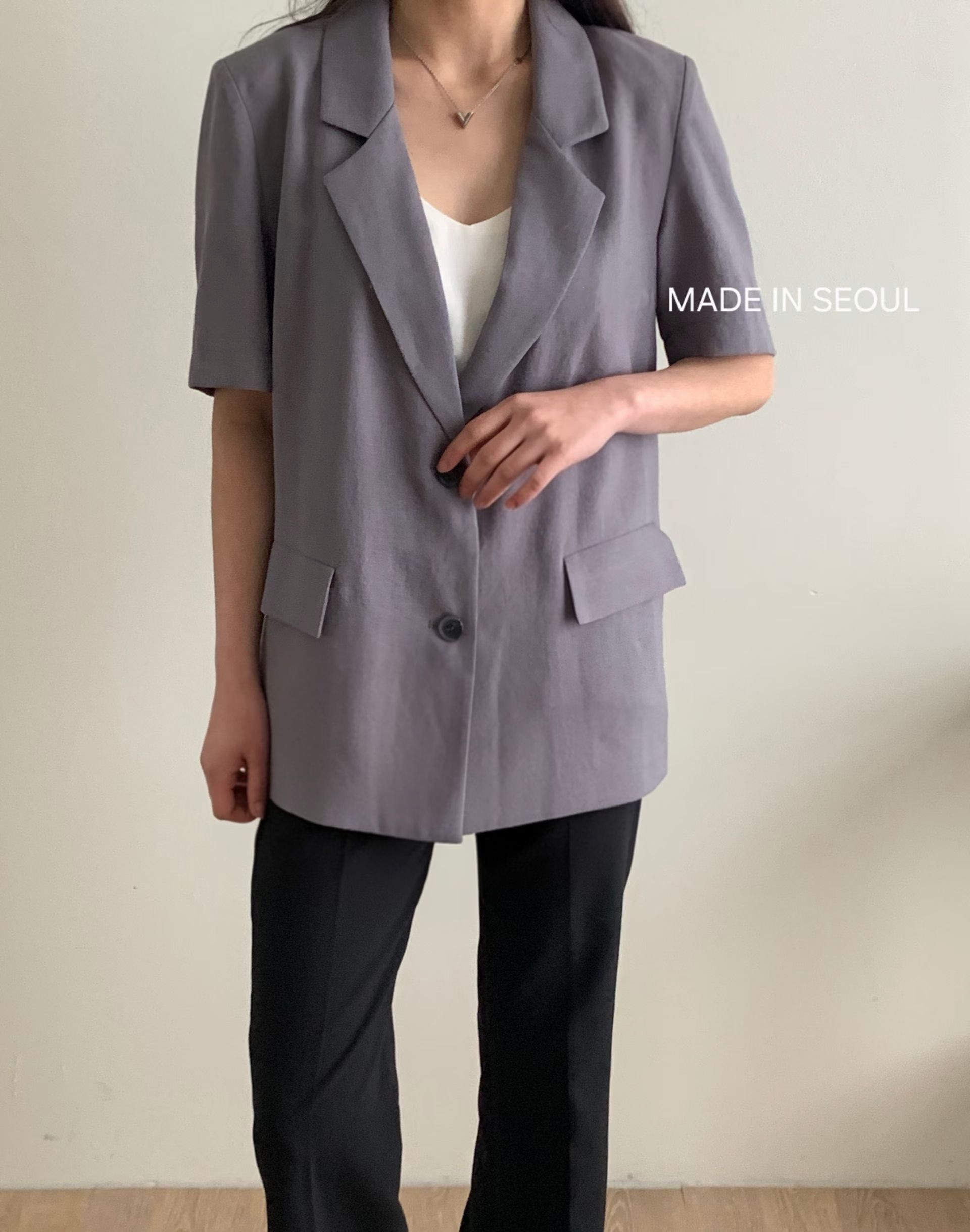 G6255 韓國🇰🇷短袖西裝外套