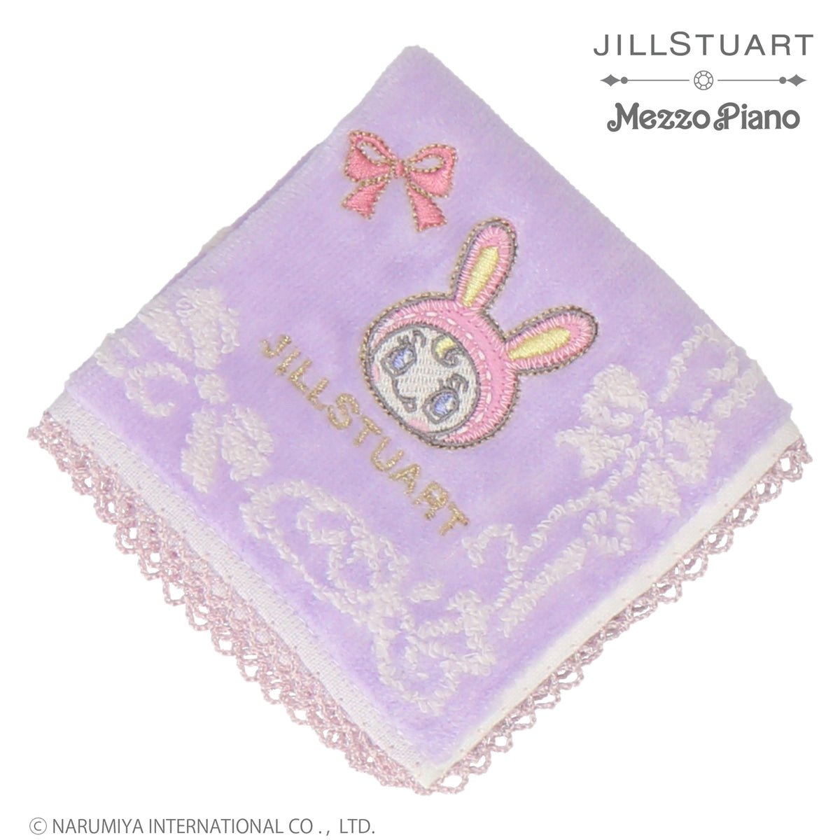 🎀【預訂】JILL STUART ×mezzo piano  絲帶迷你印花毛巾 L