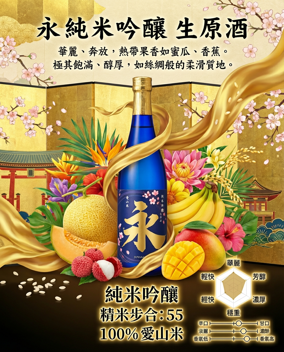 永純米吟釀生原酒（愛山米)