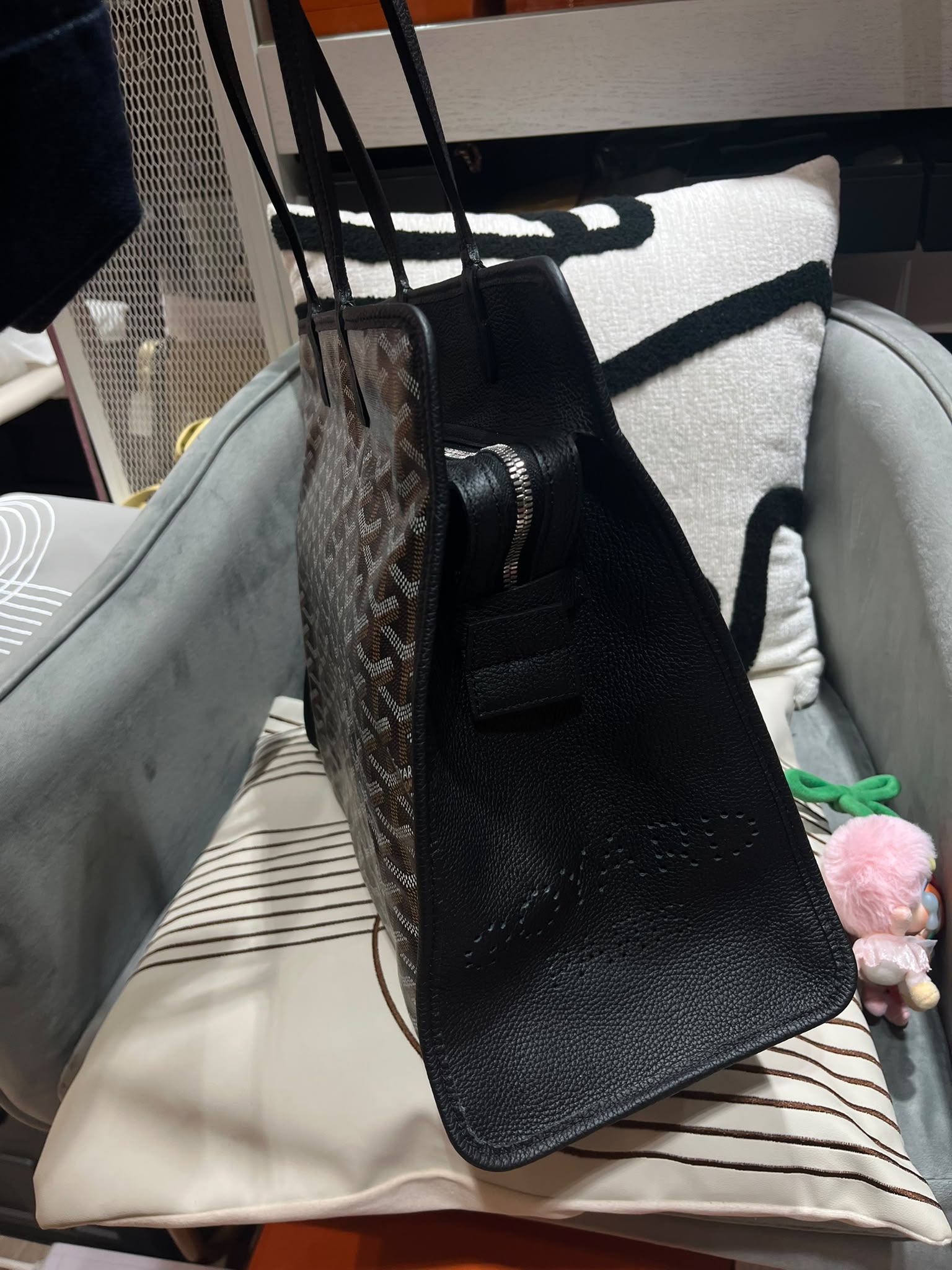 Goyard hardy pm tote bag noir 100%Authentic, 98%new  ✅收據✅pouch ✅塵袋 