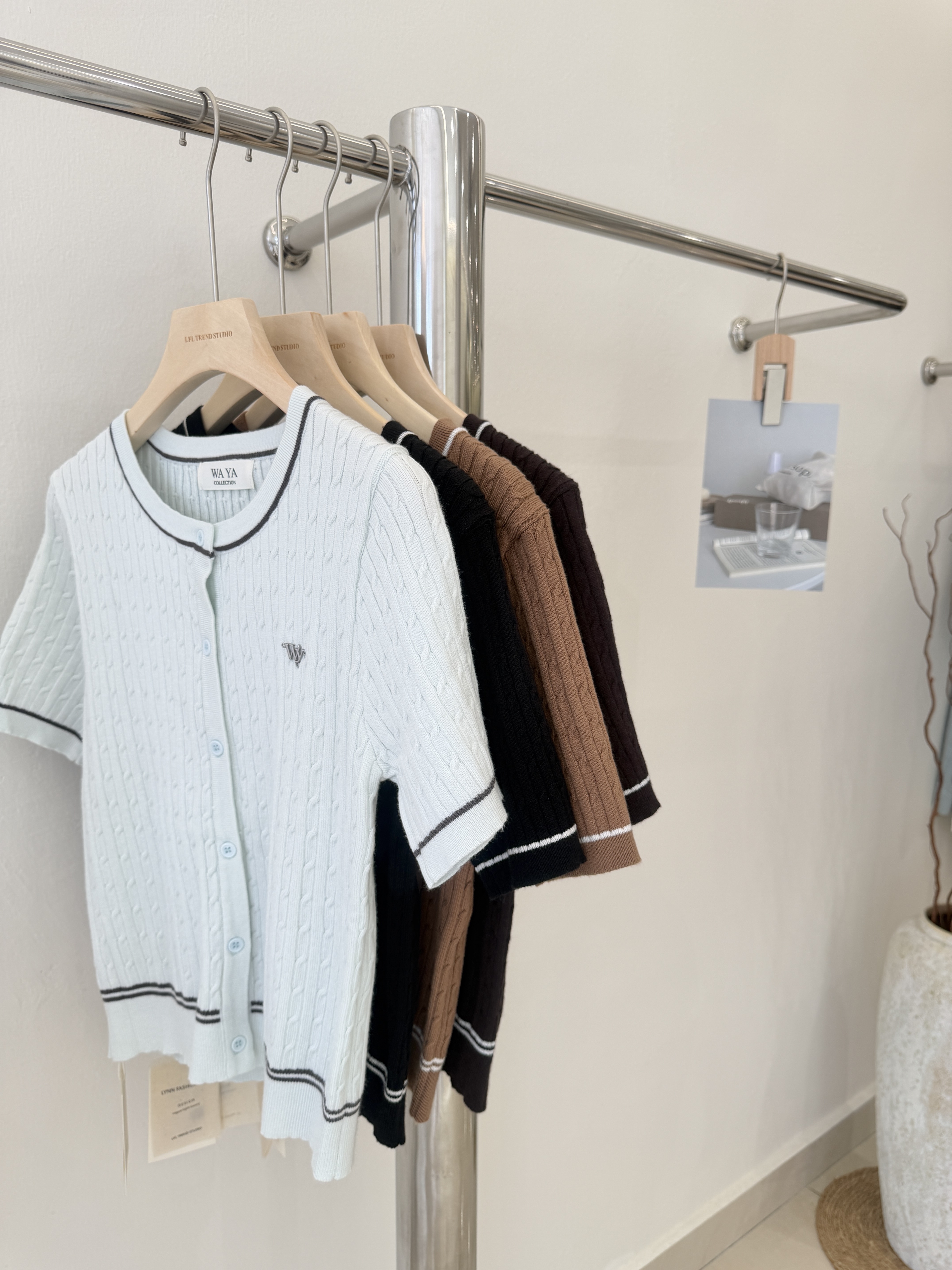 6524 小香风撞色针织短袖