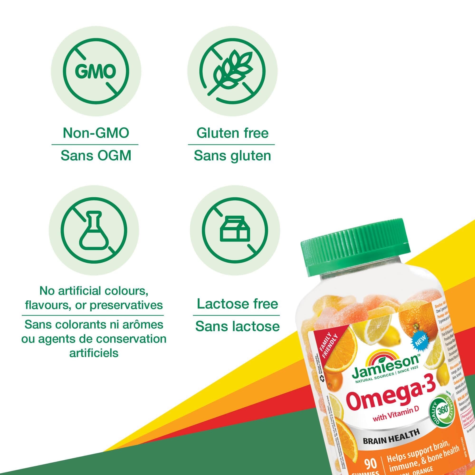 Jamieson Omega-3 含維生素D 軟糖 90粒
